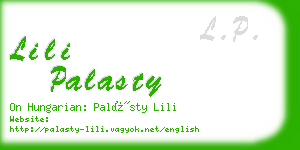 lili palasty business card